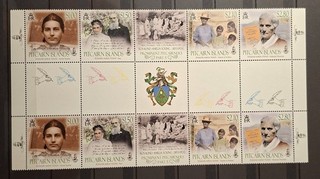 Picairn Briefmarken Berühmte Pitcairner R. E. Young Zwischenstegpaar