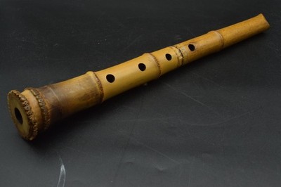 Japanese antique Vintage Shakuhachi Flute Instrument length 48.5cm Bamboo Japan