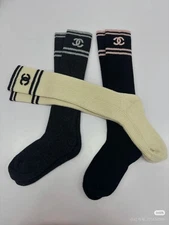 C H A N E L Socks Set Of 3 Pair With Box