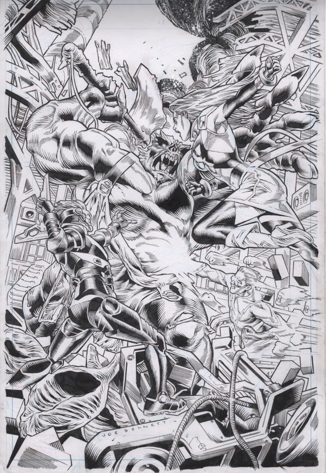 Star Squadron #1 Cover Art by Joe Bennett (Hulk, Captain America) Comic Art