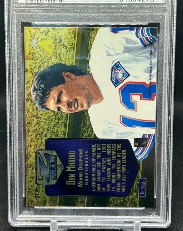 1995 Pinnacle Zenith Z-TEAM DAN MARINO #ZT1 PSA 10 GEM MINT HOF  POP 14 RARE view 2