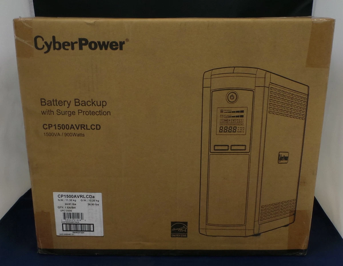CyberPower CP1500AVRLCD-R 1500VA/900W LCD UPS System BRAND NEW