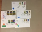 Five '70 Israel fdc with multiple stamps