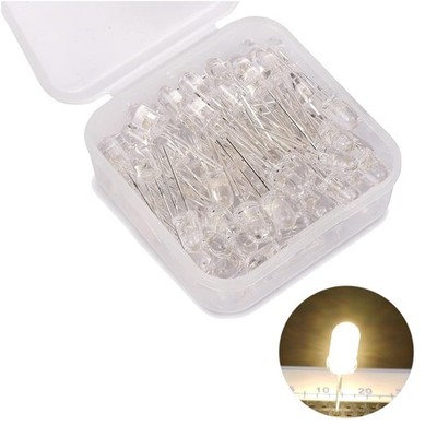 LED-Diode 5mm warmweiß 80 Stück LED-Lampensortiment DIY Kit
