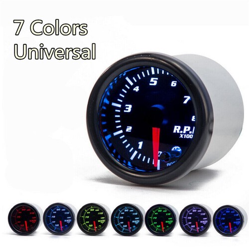 Universal 2 Inch 52mm Car Tachometer Tach RPM Gauge Digital 7 Color LED Display - Bild 1 von 6