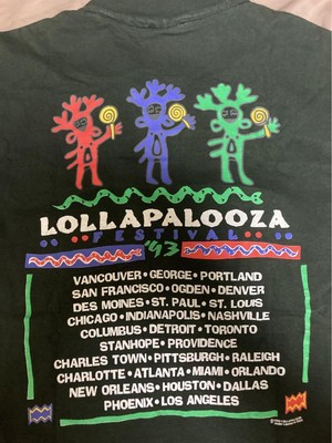 90s Lolapalooza XL size Black Festival Vintage Band T-shirt | eBay 