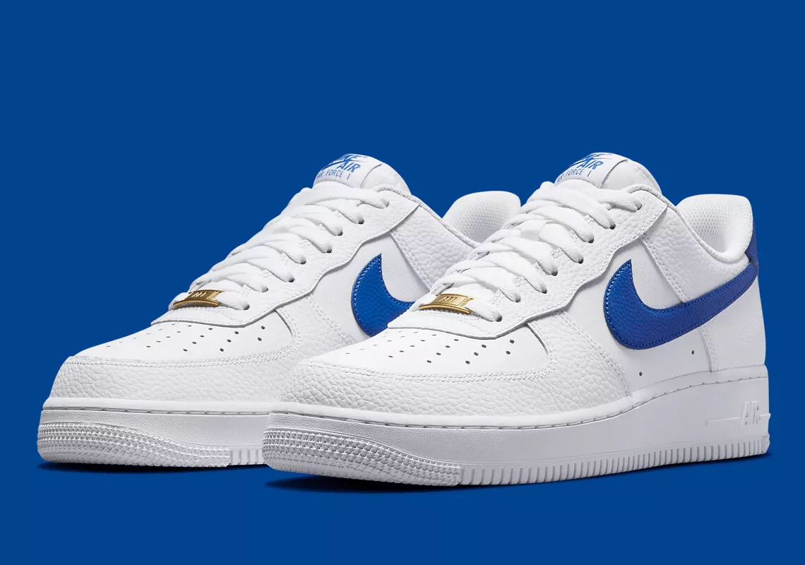 Nike Air Force 1 07 White Game Royal - Size 8 Men