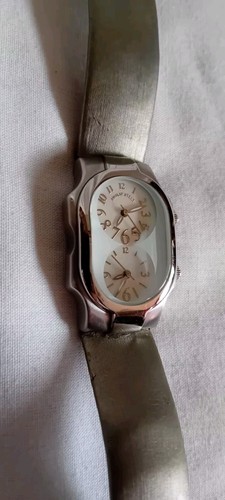 Philip Stein Signature Teslar SS Dual Time Women’s Wrist Watch Leather MOP - 第 18/23 張圖片