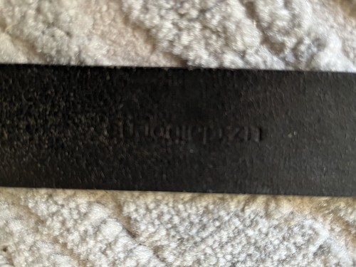 Liz Claiborne Western Black Leather Embossed Belt L 34 35 Leather Silver Buckle - Picture 10 of 12