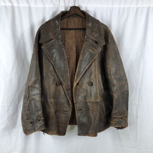 Vintage 1930s French Leather Riding Jacket - Picture 1 of 7