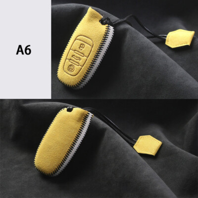 For Lamborghini Huracan Aventador Suede Leather Remote Key Shell Case Cover Fob