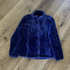32 DEGREE HEAT Girls' Size 7/8 JACKET blue plush fleece; full-zip EUC