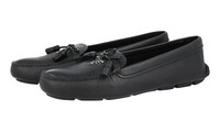 Prada Saffiano Leder Driving Loafer Schuhe 1DD036 - Schwarz - Neu - 40,5 Uk 7.5
