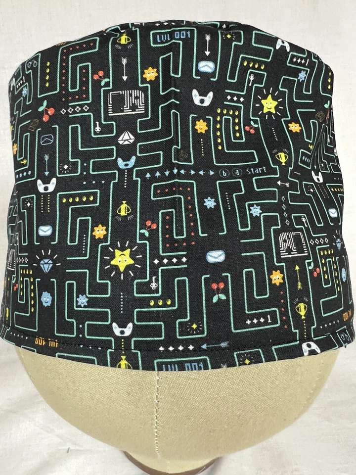 Men/Women Surgical Scrub Cap Lined Retro Game Gaming Very COOL - Image 2 of 3