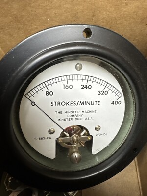 Simpson 44598 Strokes Minute Meter 0-400 Steam Punk Gauge 25R Pioneer