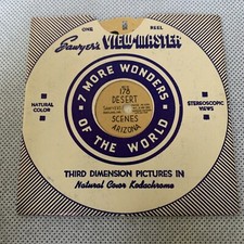 Sawyer's Vintage view-master Reel 178 Desert Scenes Arizona HL Buff Tan 1H
