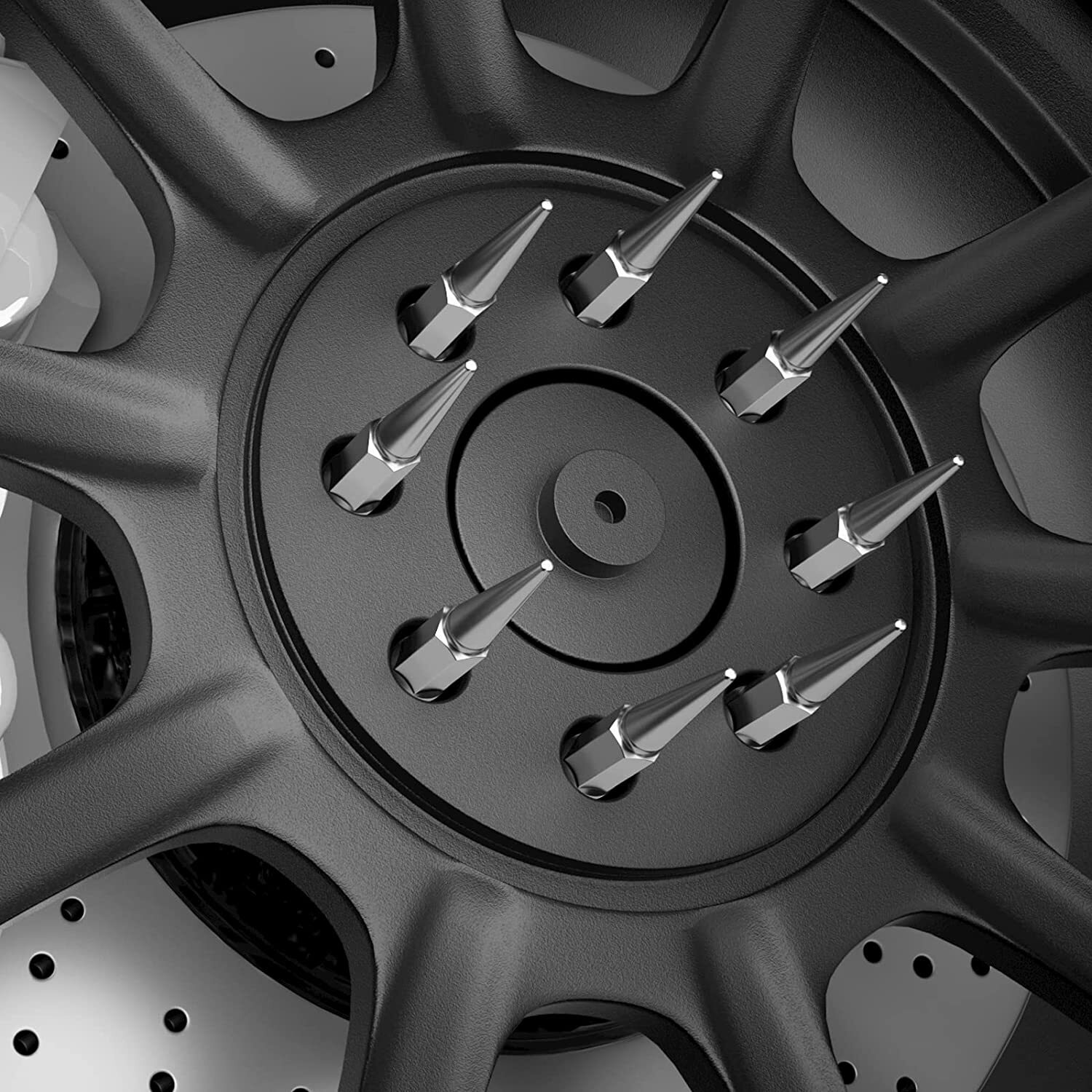 M14x1.5 Closed End Wheel Spike Lug Nuts Socket Key For GMC Sierra