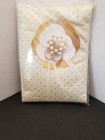 Hallmark Signature Wedding Card/Envelope Embellished Fabric Pearls Rhinestones