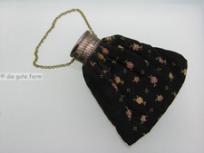 ~1900 - - FM Modele Depose - Handtasche - Stoff / versilbert Scherenschließe - -