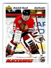 1991-92 UPPER DECK DOMINIK HASEK INSERT ROOKIE RC HOCKEY CARD # 335 Blackhawks