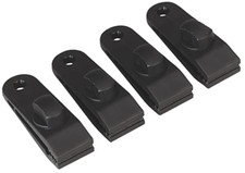Eyelet Tarp Clips x 4 Locking Clamp Awning Camping Canopy Cover Fixing Pegs 
