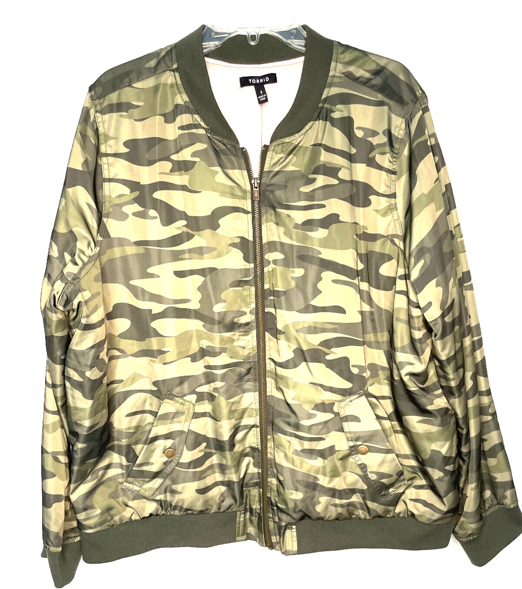 Torrid Camo Bomber Jacket. Torrid Size 3
