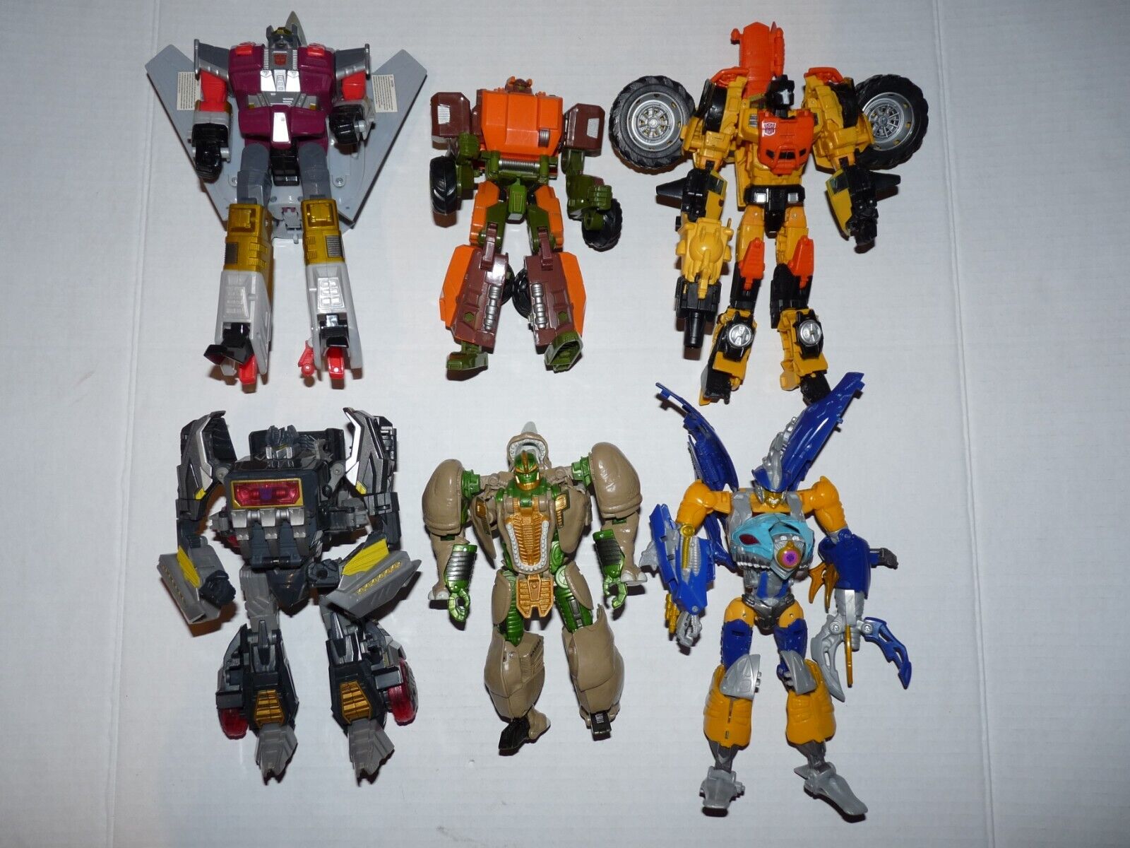 TRANSFORMERS UNIVERSE GENERATION LOT OF 6 ROADBUSTER RHINOX FOR PARTS LOOSE 2008