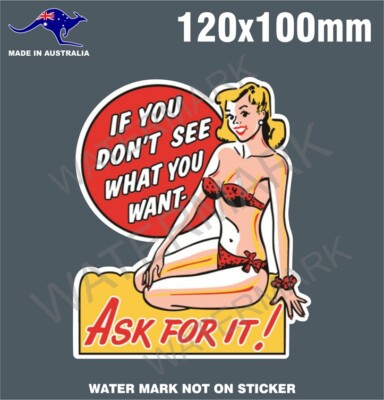 IF YOU DON'T SEE WHAT YOU WANT STICKER VINTAGE OLD SCHOOL FUNNY SHOP STICKERS
