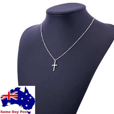 Cross Pendant Charm Gold or Silver 