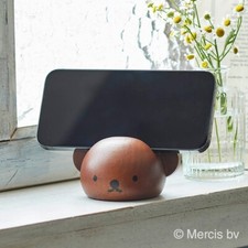 Flower Miffy Boris Smart Phone iPhone Stand Wood Interior Japan 2024 New