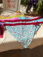 Christmas Dog Bandana Hat Bow tie Set,Classic Plaid Pet Scarf Triangle Bibs