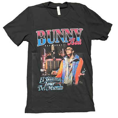 Bad Bunny Shirt 2022 S Short Sleeve  El Ultimo Del Mundo  Tour Concert Two Sided