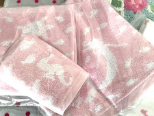 NEW Pottery Barn Kids Pink MERMAID Towel BATH SET 3 PC SET LAST ONEs 
