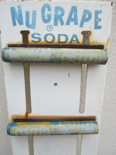 Nu Grape Soda Store Display Rack / Shelf w/ Spring Roll Liners