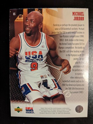 USA 1994 UPPER DECK MICHAEL JORDAN USA ALL-TIME GREATS ' GOLD