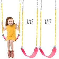 2 Pack Heavy Duty Swing Seat, Swing Set with 4 Snap Hooks for Kids Outdoor Play