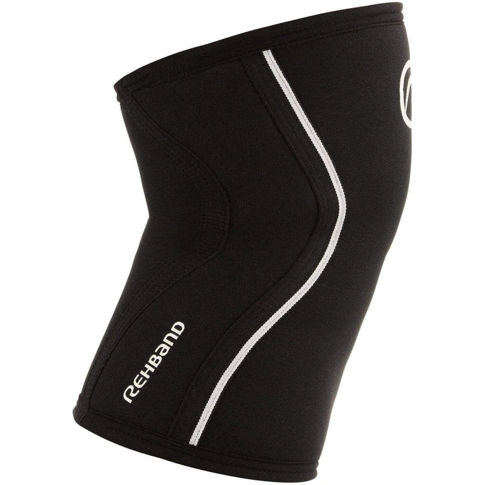Rehband RX 5mm Knee Sleeve Support Black Gym Compression - Image 2 of 2