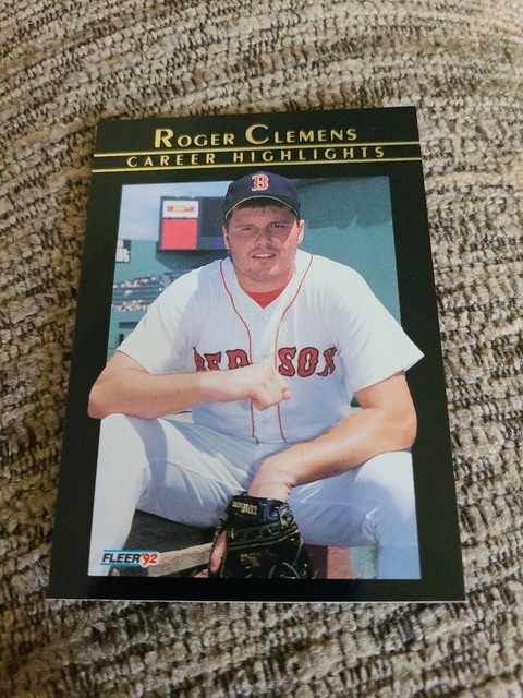 Roger Clemens 1992 Fleer Career Highlights Baseball Card 3 NM MT 