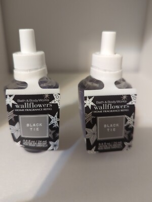 (2)Bath & Body Works -BLACK TIE- Wallflower Fragrance Oil Refills -NEW!  