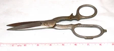 8" Clauss Scissors U. S. A. Chrome Color VTG Sewing Shears dress maker