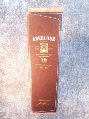 ABERLOUR Highland Single Malt Scotch 10 YEARS DOUBLE CASK MATURED BOX! Leather