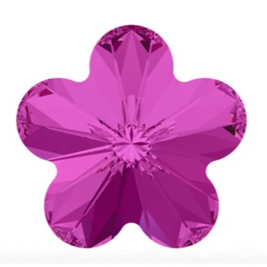 10mm Crystal 4744 Rivoli Flower Fancy Button with Shank, 4-pcs, SW-4744BT - Image 3 of 4