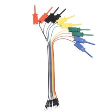 2022 Neu Logikanalysator Schwarz/Blau/Rot/Grün/Gelb 10-Nadel-Hakenclip-Schnur