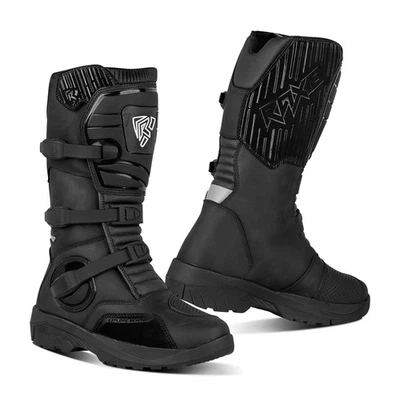 RAXID Mens Motorcycle Adventure Touring Boots CE Approved Genuine Leather Off-Road