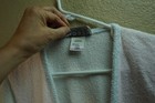 Vtg Robes of California L Terry Cloth Spa Bath Robe Pink White Large Belted Soft — photo 6