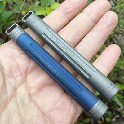 Titanlegierung Wasserdicht Etui Behälter Zahnstocher Pillenhalter Box Lange Flasche