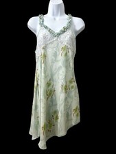 Vintage Women s Lingerie Lace Mini Slip Dress M Fairy Coquette Sheer Whimsical