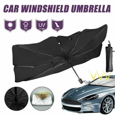 Car Sun Shade Windshield Sun Visor Foldable Umbrella Sedan SUV 52" Universal