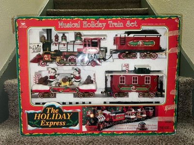   The Holiday Express Musical Train Set Vintage 1995 Original Box  