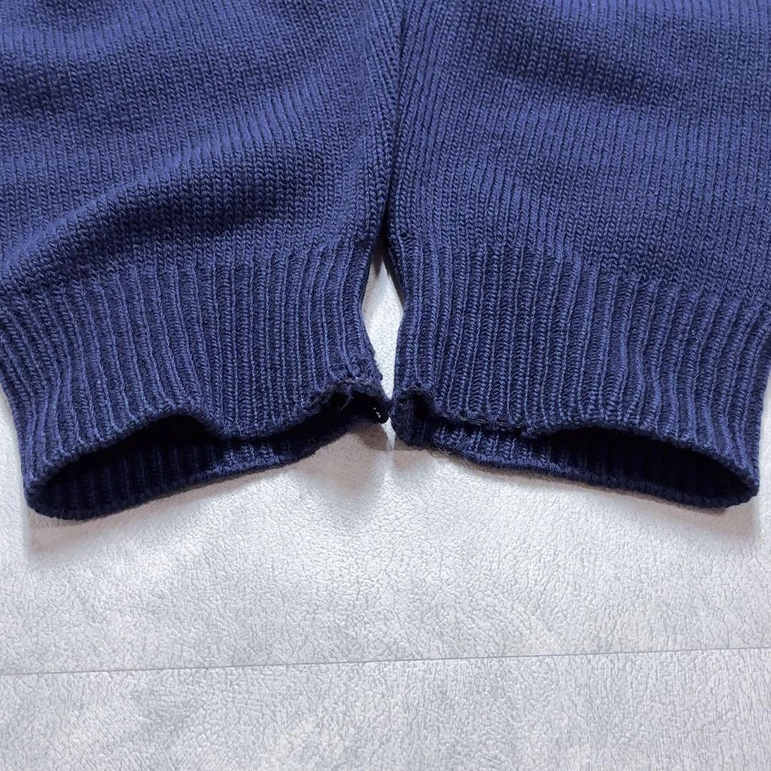 ICEBERG Vintage Knit Sweater L Bear Racing 90s Y2K Navy Charcoal image 7